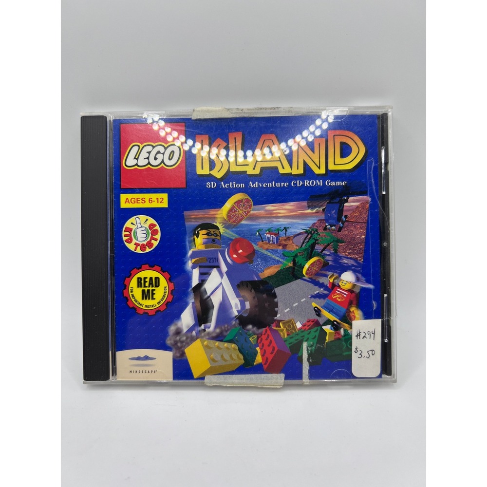 Vintage LEGO Island 3D Action Adventure CD-ROM Game 1997 Kids Games NOT TESTED‎